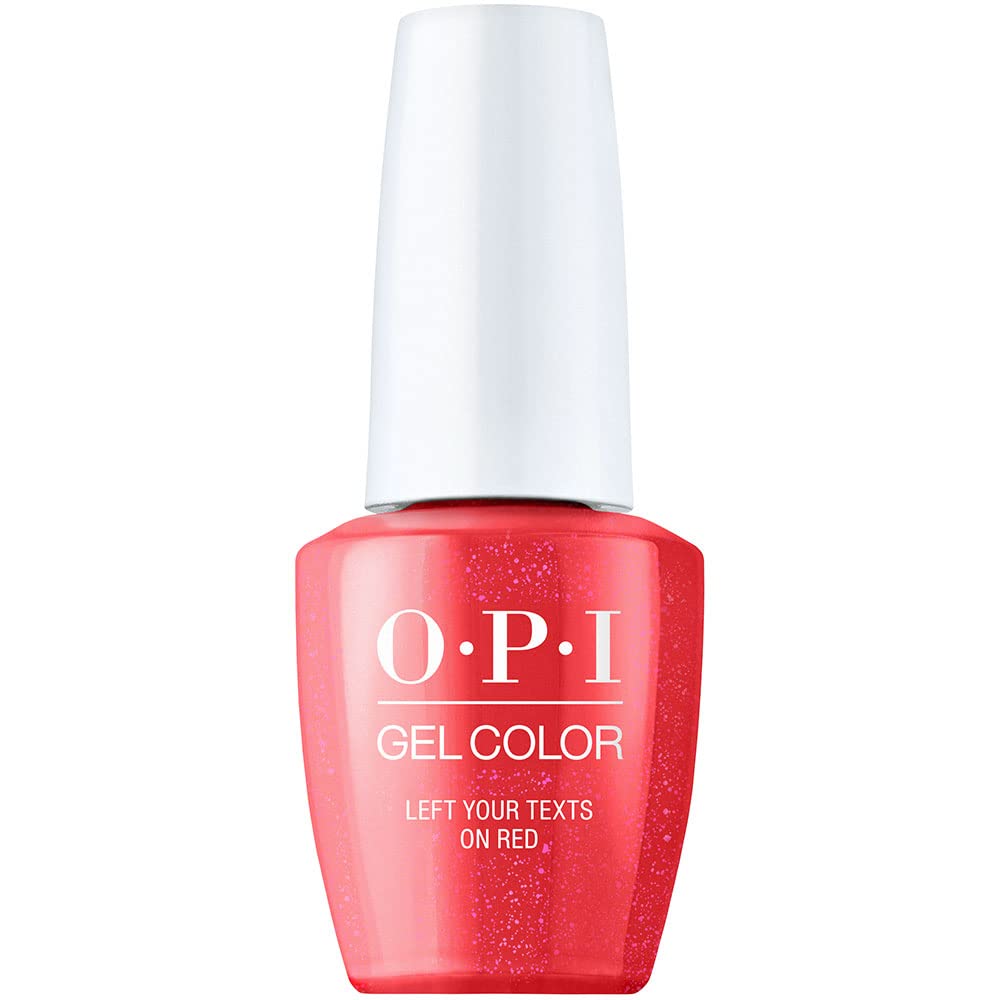 OPI Gel color OPI Nail polish left your texts on red